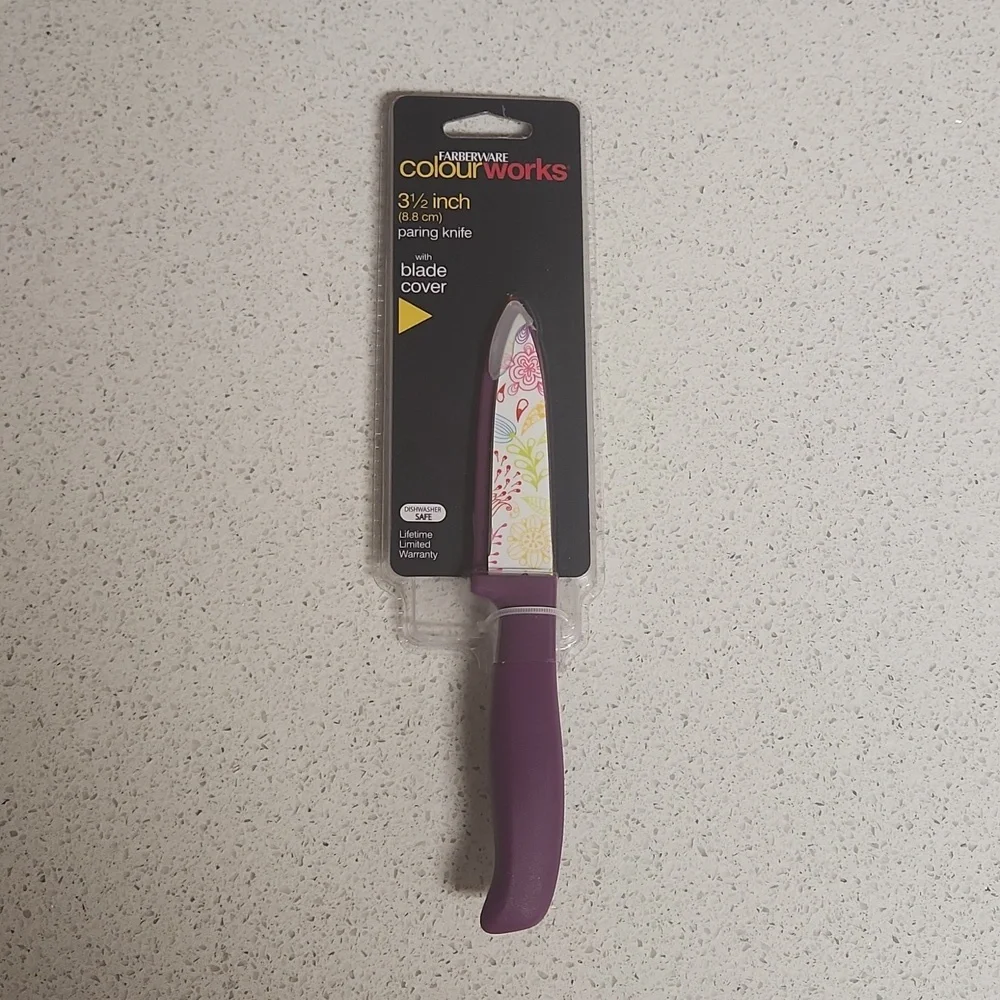 Farberware ColourWorks Dishwasher Safe 2 Knife Set w/Blade Covers